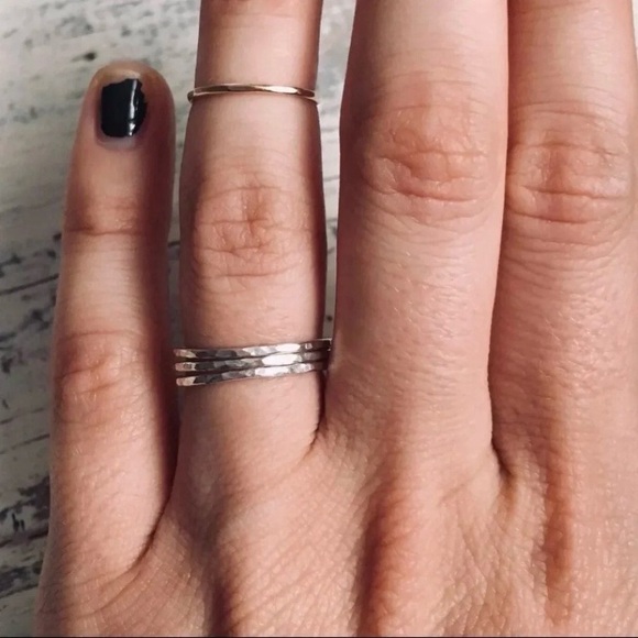 custom sterling silver stacking rings ✨ set of 3 - Picture 7 of 7